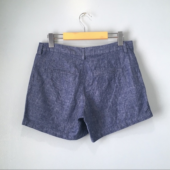 Old Navy Linen Blend Blue Chambray Shorts - Picture 6 of 8